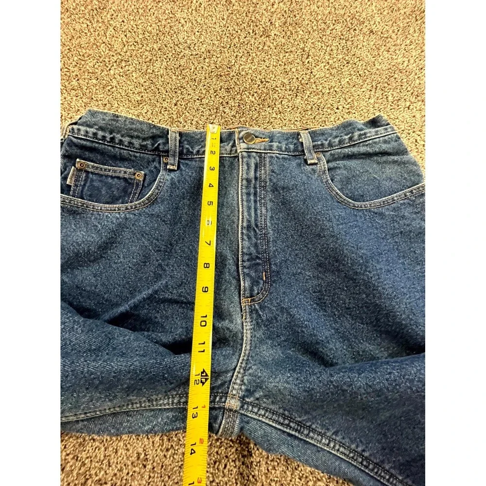 Carhartt Workwear Jeans Mens 38x30 Blue Flannel‎ Lined Relaxed Fit Straight Leg